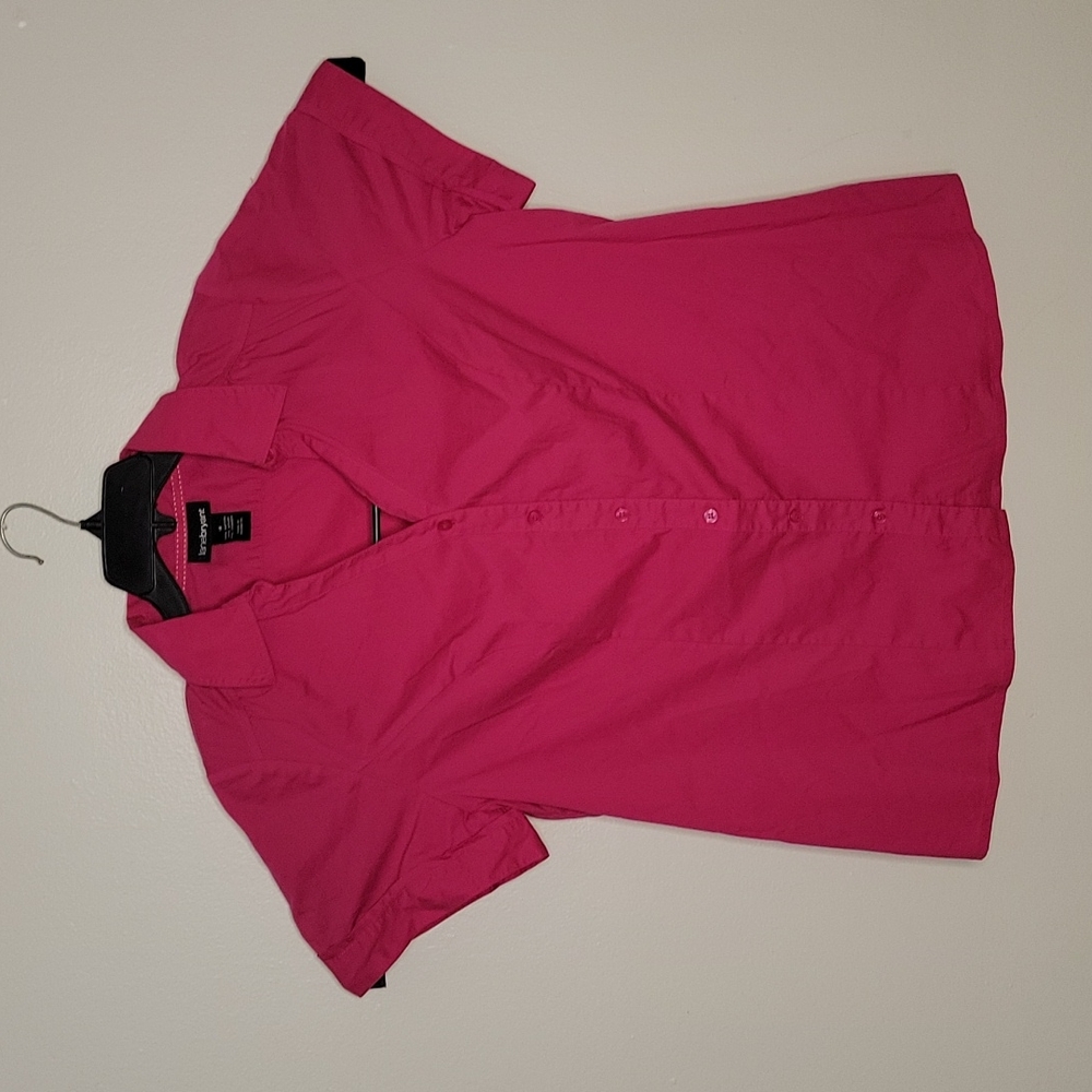 Lane Bryant Size 16 Pink Button Down Shirt